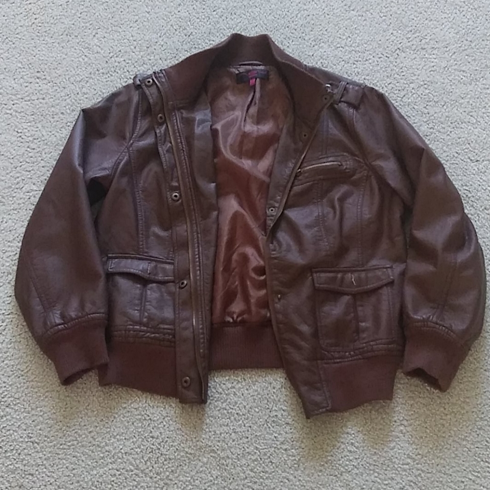 Faux leather jacket